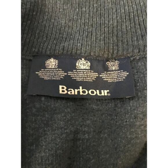 Barbour Ladies Quilt Full Zip Long Green Sweater/Jacket - Size 12 - Picture 7 of 12